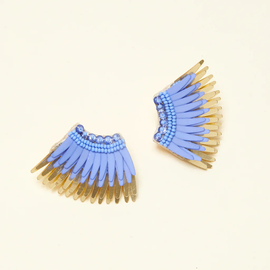 Mini Madeline Earrings Periwinkle Gold | Mignonne Gavigan
