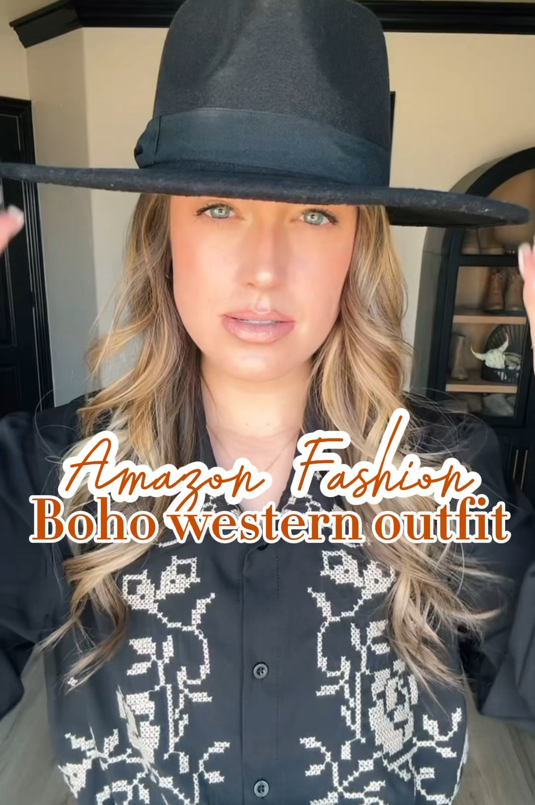 Amazon BoHo Western outfit. Western BoHo outfit. BoHo chic. Rodeo styles. Ruffle skort, wide brim hat. Western boot style. Concert outfit inspo. 

#LTKSaleAlert #LTKWatchNow #LTKFindsUnder50