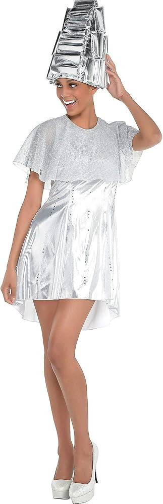 amscan Beauty School Dropout Costume Kit - Adult Size, Silver - 1 Set | Amazon (US)