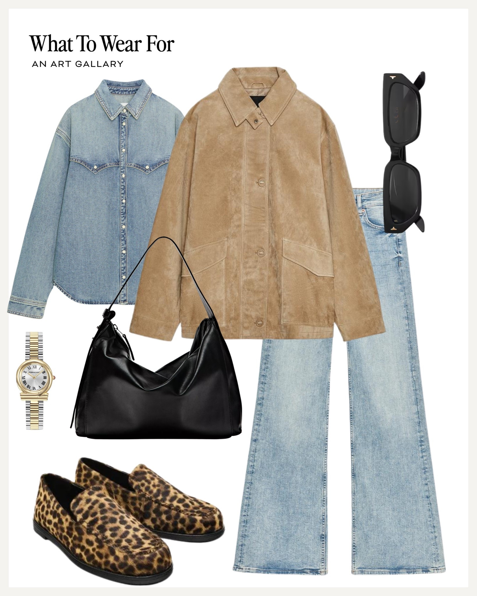 An art gallery 

Autumn outfit / suede jacket / double denim / leopard print loafers / Zara fashion 

#LTKautumn #LTKuk