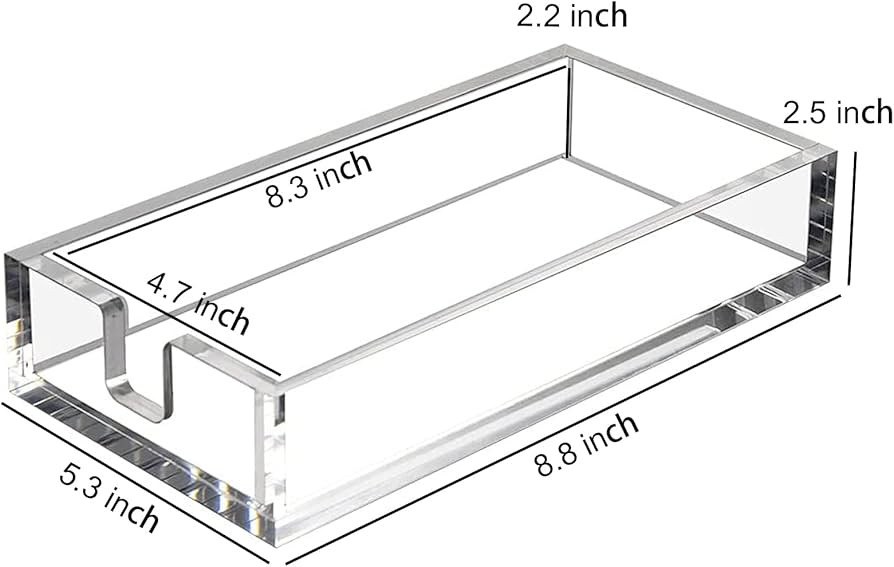 HIIMIEI Acrylic Napkin Holder for Bathroom, Acrylic Guest Towel Holder, Bathroom Napkins Guest Di... | Amazon (US)