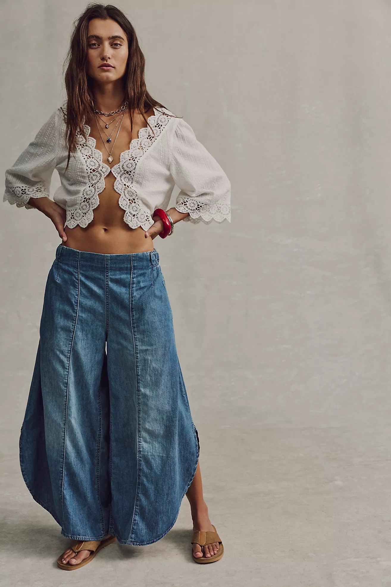 We The Free Sweet Pea Pull-On Tulip Jeans | Free People (Global - UK&FR Excluded)