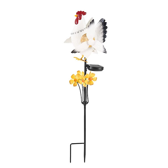 Red Shed  33 in. Solar Rooster Spin Garden Stake | Tractor Supply
