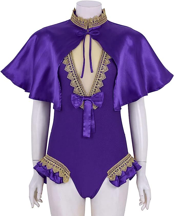 FEESHOW Women Girls Show Costume Halloween Cosplay Leotard Bodysuit Fancy Dress | Amazon (US)