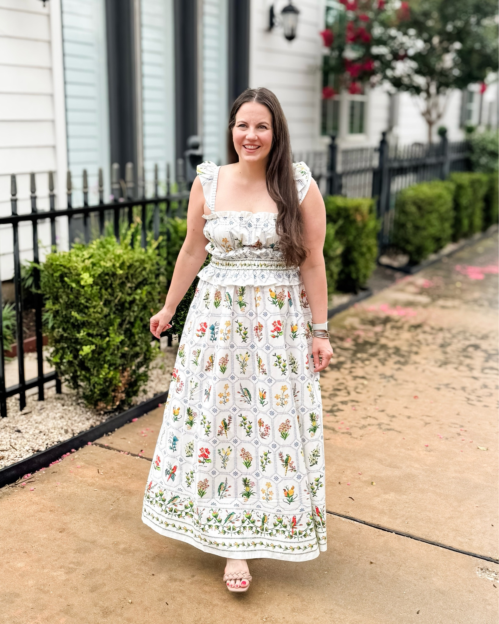 The kind of floral maxi dress you’ll reach for all season long 🤍🌸 I love the feminine ruffle straps, delicate botanical print, and flattering flowy silhouette. Perfect for a summer brunch, vacation, baby shower, garden party, or any occasion when you want to feel a little extra dressed up!

floral dress, summer dresses, floral maxi dress, vacation outfits, summer outfit, garden party dress, brunch outfit, feminine fashion, classic chic style, mom style

#LTKSeasonal #LTKPetite #LTKTravel