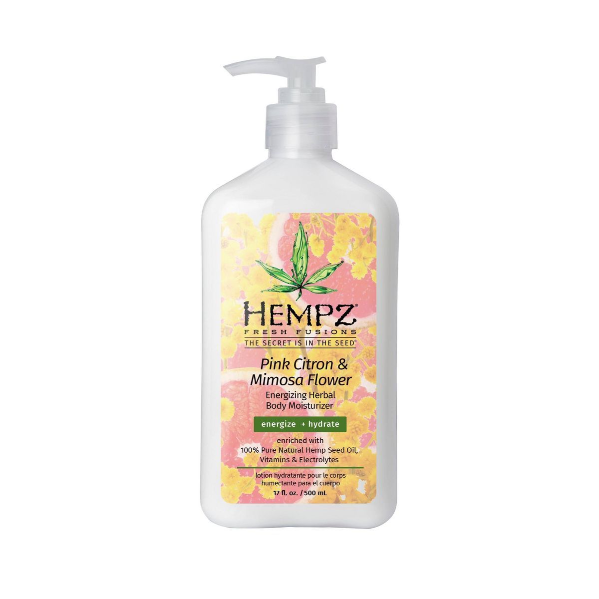 Hempz Fresh Fusions Pink Citron/Mimosa Flower Moisturizer Floral & Fruit - 17oz | Target