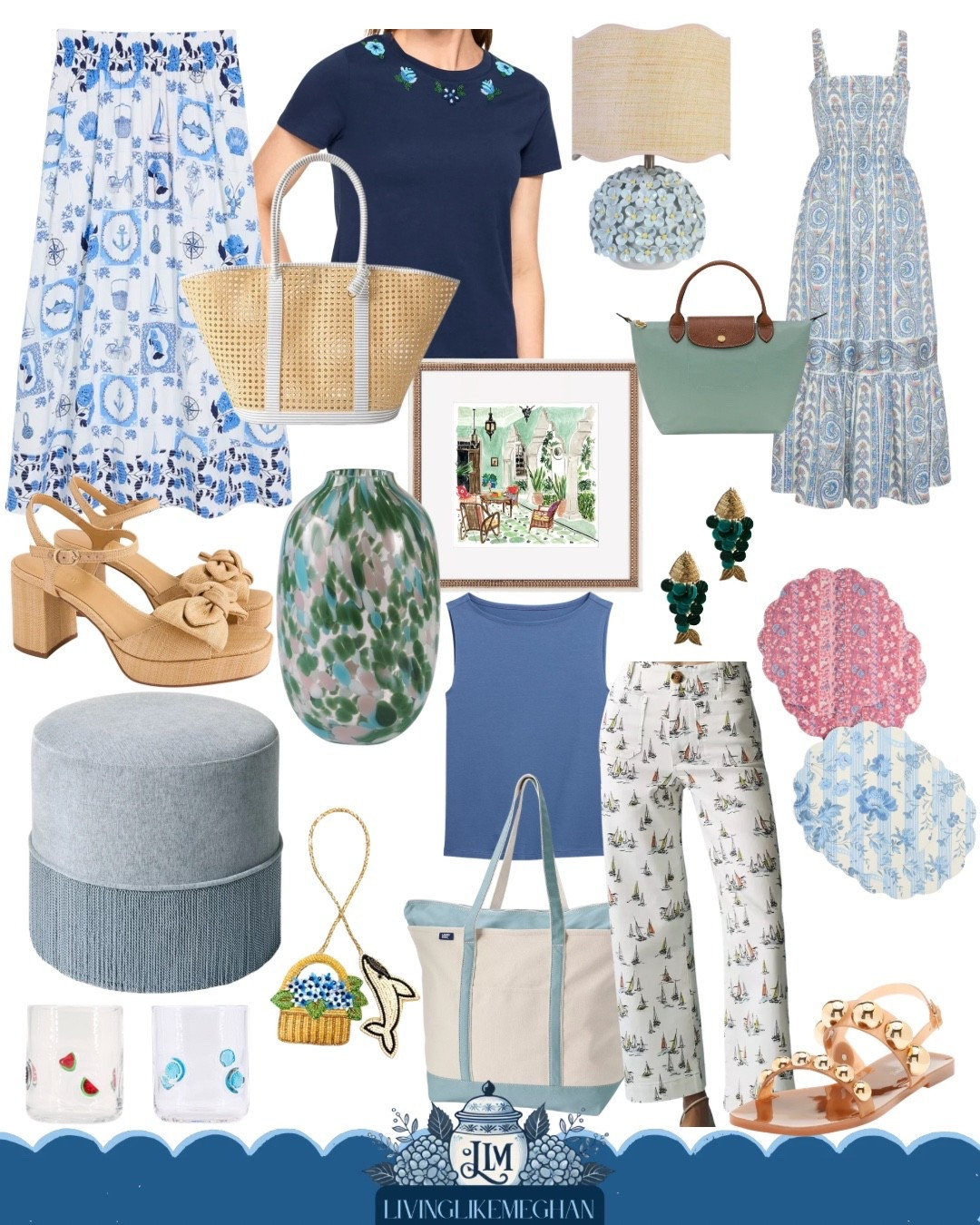 💙 Grandmillennial summer style curation ⛵️ Loving these classic preppy outfit ideas and traditional home decor finds! From timeless blue and white porcelain vibes, sailboat print trousers, and block print scalloped linens to effortless summer maxi dresses, this aesthetic is perfect for elevated everyday styling!

#LTKSaleAlert #LTKHome #LTKSeasonal