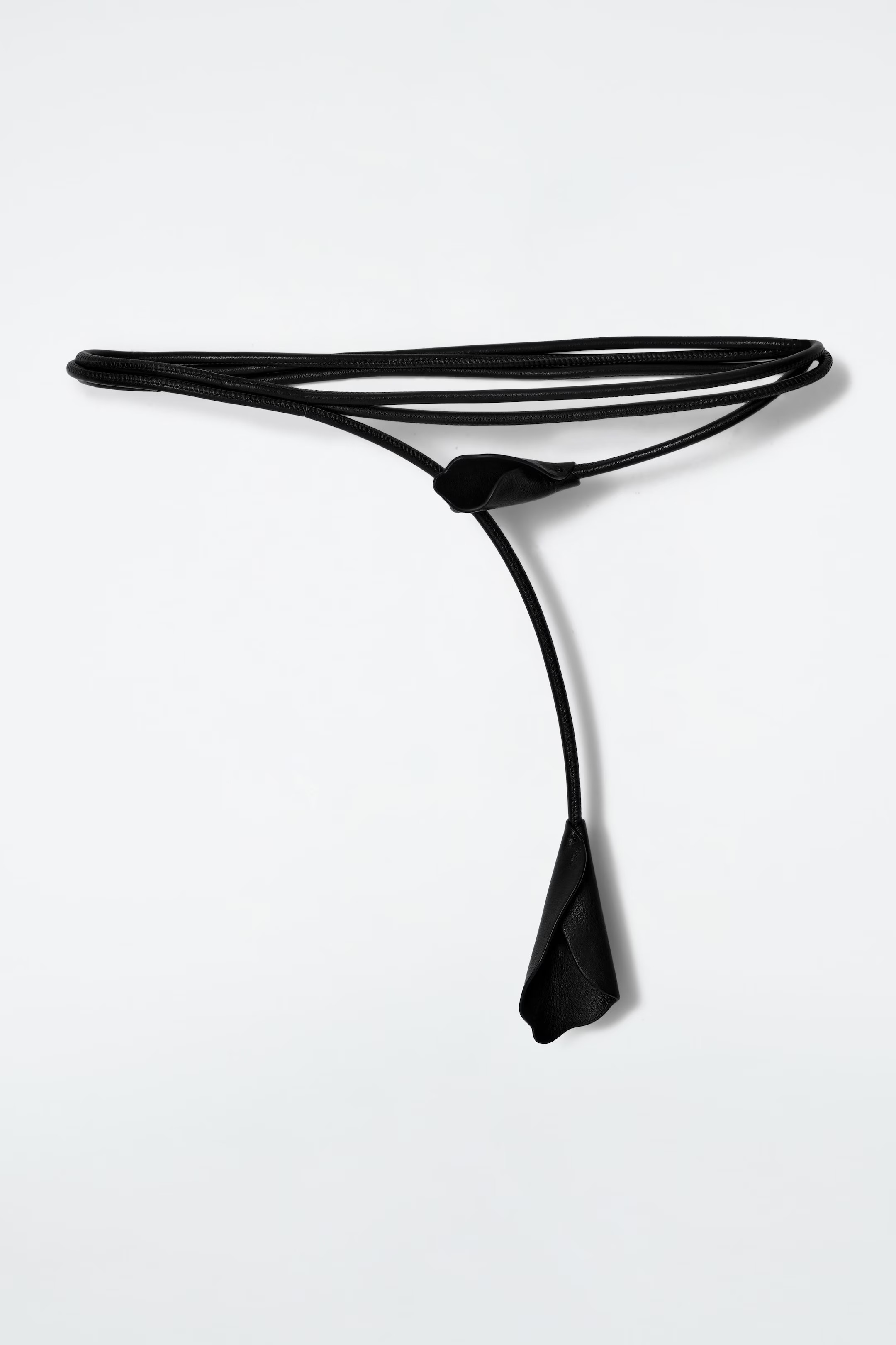 FLORAL LEATHER WRAP BELT - BLACK | COS | COS UK