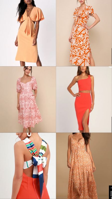 Vacation / summer dresses

Orange dress
Midi dress
Skirt set
Tie back dress
Lulus dresses 

#LTKwedding #LTKparties #LTKtravel