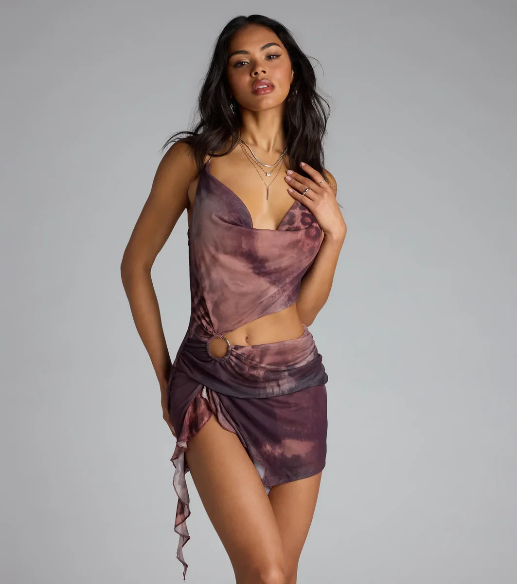 Wild Intentions Cutout Mesh Mini Dress | Windsor Stores