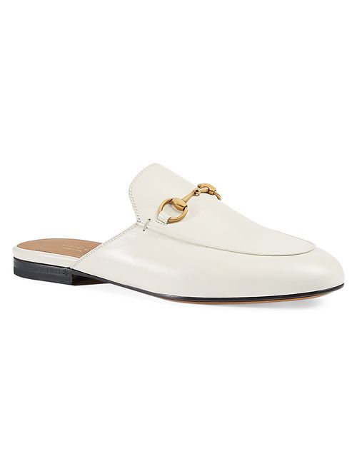 Princetown Leather Flat Mules | Saks Fifth Avenue