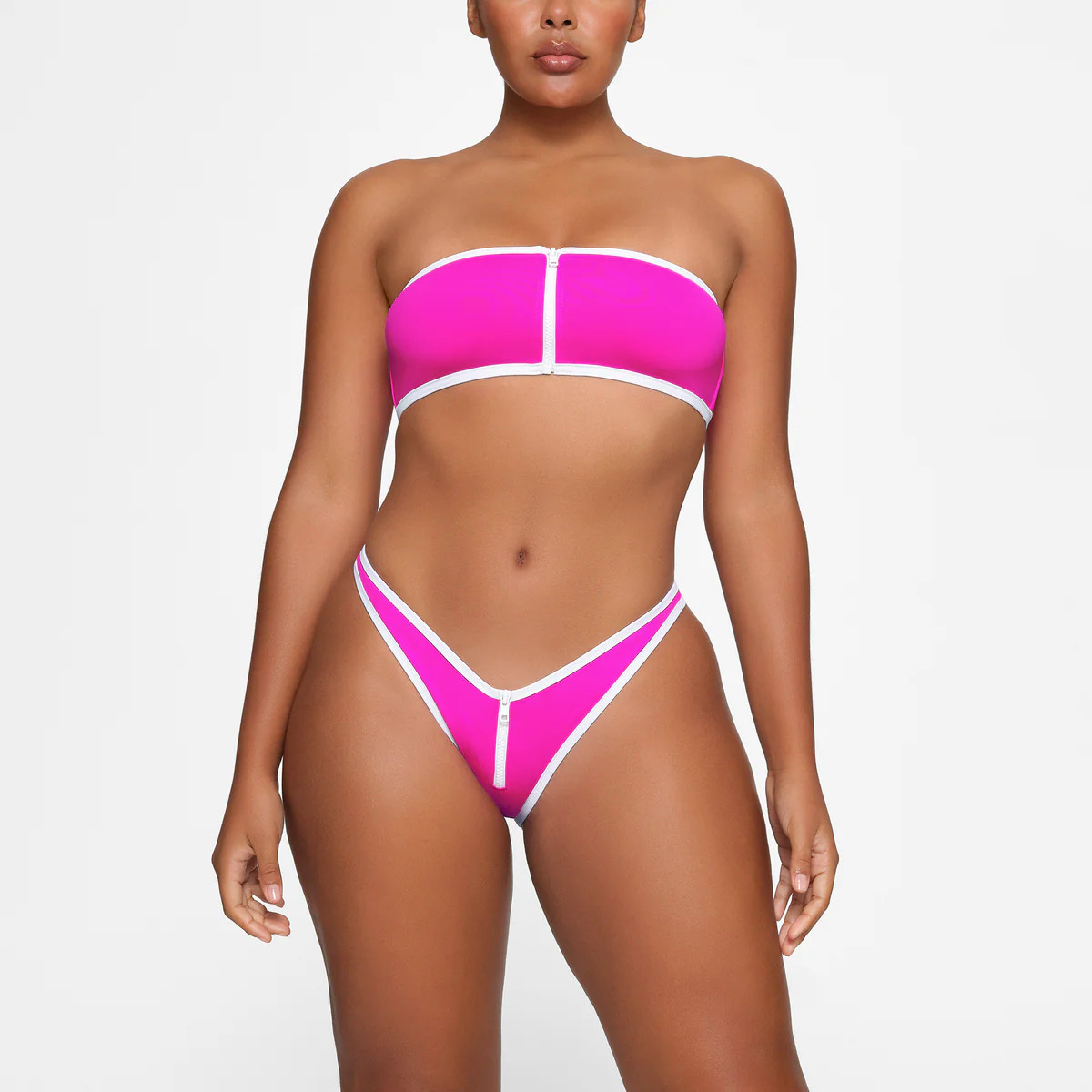 ZIP-UP SWIM DIPPED TANGA BOTTOM | SKIMS (US)