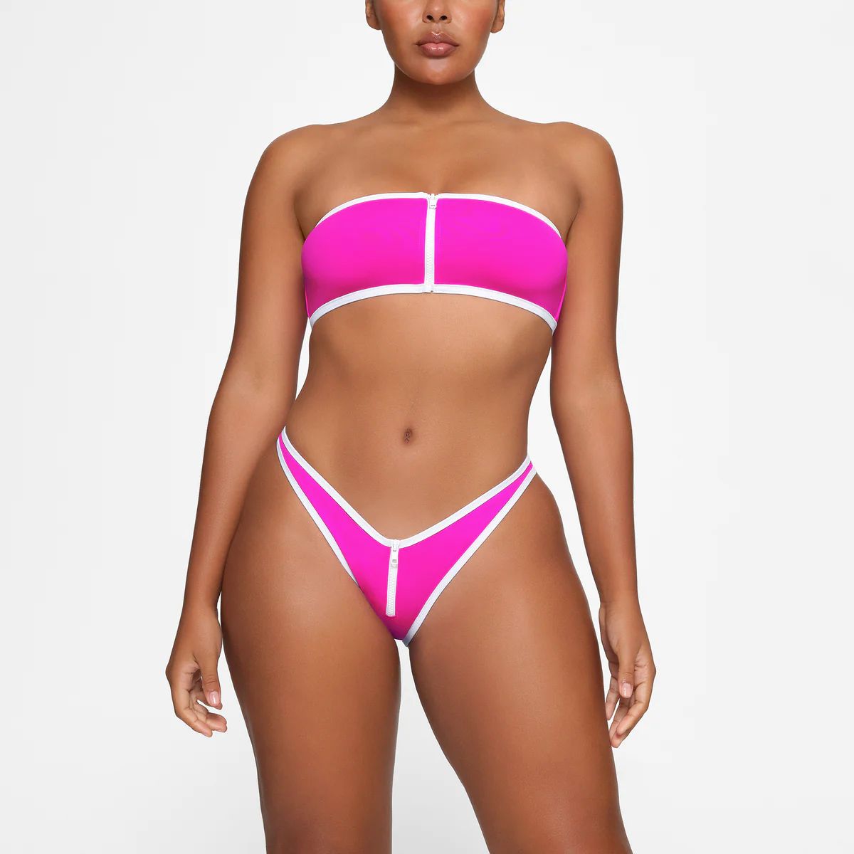 ZIP-UP SWIM DIPPED TANGA BOTTOM | SKIMS (US)