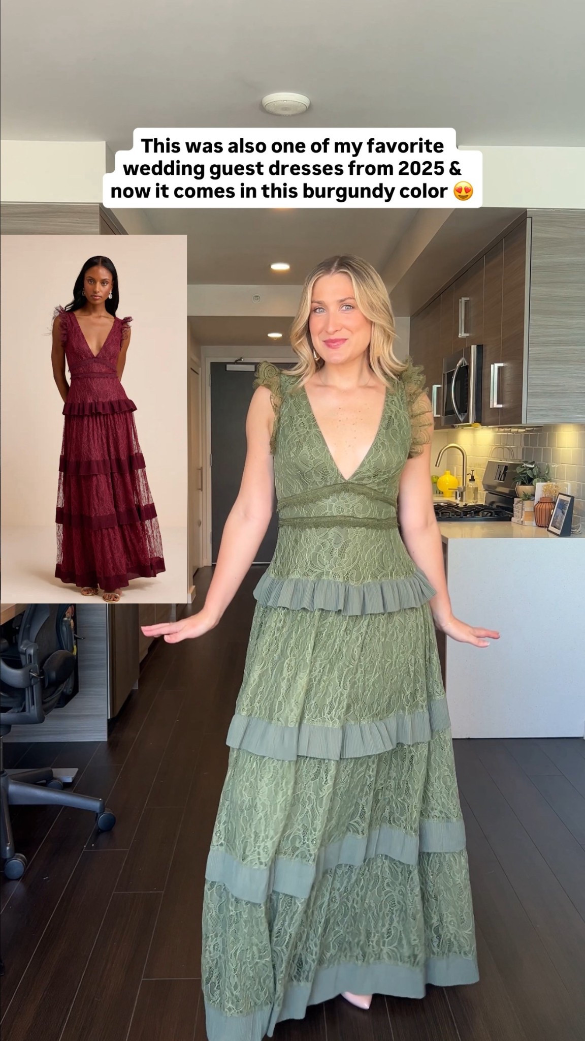 One of my favorite wedding guest dresses now comes in burgundy! #winterwedding #weddingguestdress 

#LTKWedding #LTKSeasonal #LTKFindsUnder100