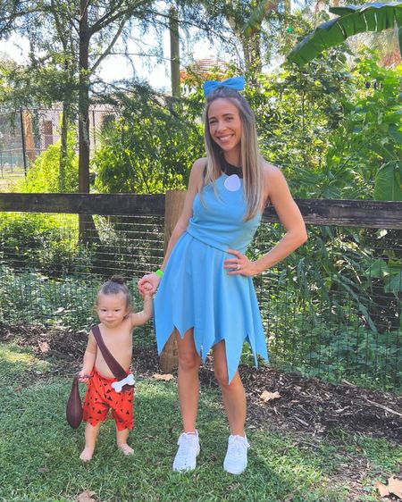 Last minute Halloween costume idea for you & your little! Betty Rubble & Bamm-Bamm Rubble from The Flintstones! 🦴💙🤍

#LTKfamily #LTKfindsunder50 #LTKHalloween