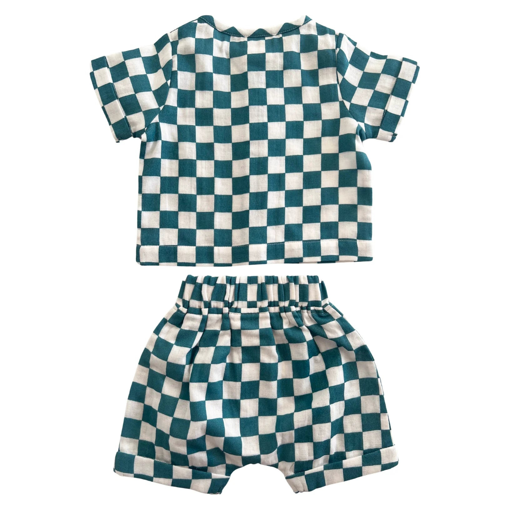Pacific Checkerboard / Organic Finley Set | SpearmintLOVE