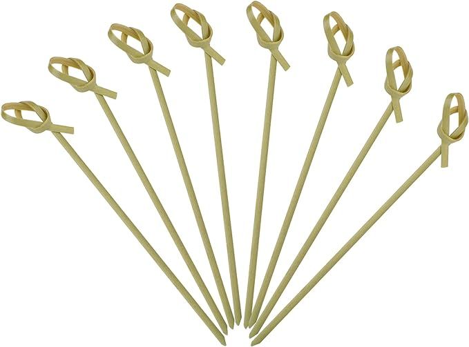200 Pcs Premium Bamboo Knot Cocktail Picks 4.7 Inch Long Fancy Toothpicks for Appetizers Party Fo... | Amazon (US)
