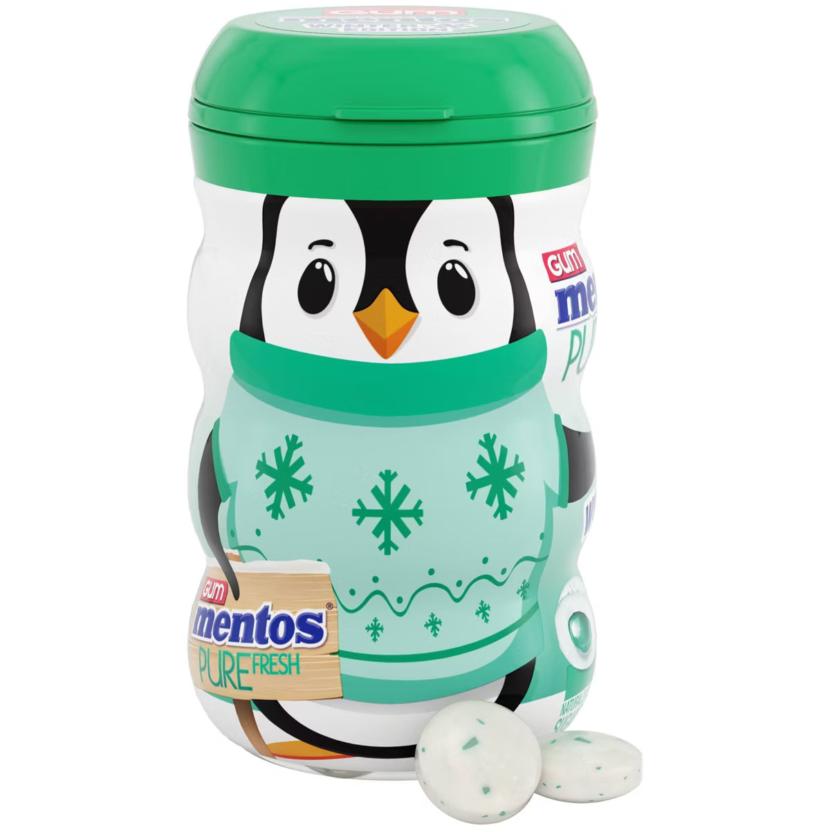 Mentos Spearmint Christmas Penguin Chewing Gum - 3.53oz | Target