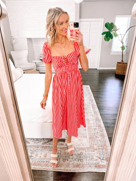Loving this striped midi dress from Buddy Love for Spring and Summer! 

Walmart / Walmart braided sandals / Buddy Love fashion / classic style / Kendra Scott necklace 

#LTKshoecrush #LTKfindsunder50 #LTKfindsunder100