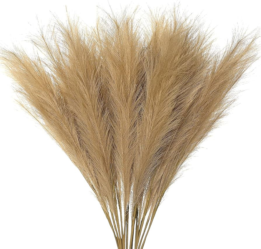 8 PCS Faux Pampas Grass 38"/3.1ft Tall Artificial Pompous Grass Large Fake Pompas Branches Plants... | Amazon (US)