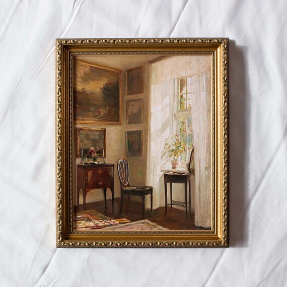 Interior 156 Vintage Art Prints Landscape Painting Framed | Etsy | Etsy (US)