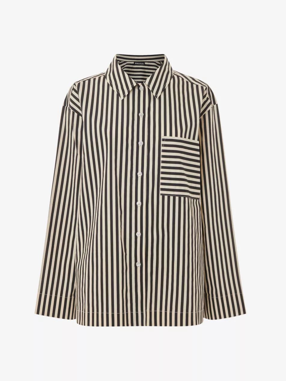 Stripe-print relaxed-fit cotton pyjama shirt | Selfridges
