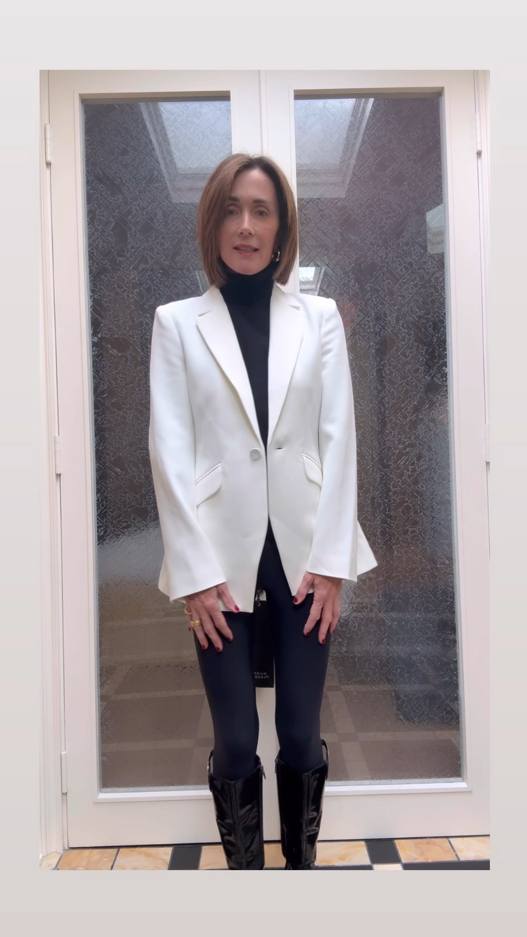 Size small / perfect fit / light weight / one button / soft shoulder / causal / fancy / black tie / affordable / stunning winter white 

#LTKVideo #LTKParties #LTKHoliday
