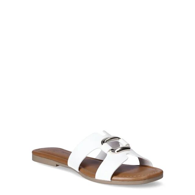 Time and Tru Women's Embellished Slide Sandals | Walmart (US)