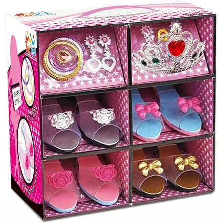 ToyVelt Princess Dress Up & Play Shoe and Jewelry Boutique (Includes 4 Pairs of Shoes + Multiple Fas | Walmart (US)