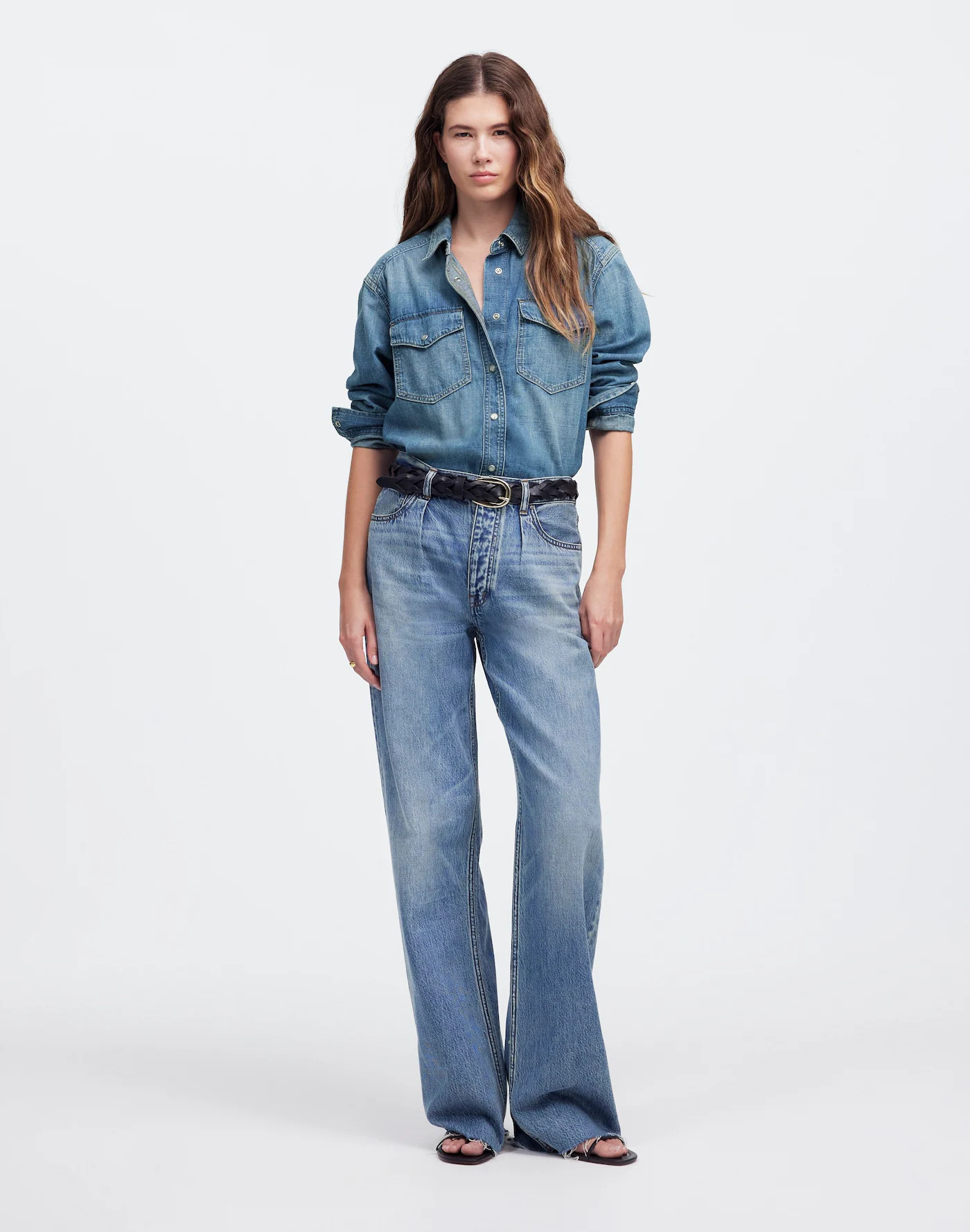 Denim Relaxed Western Shirt in Lewisberg Wash | Madewell | Madewell