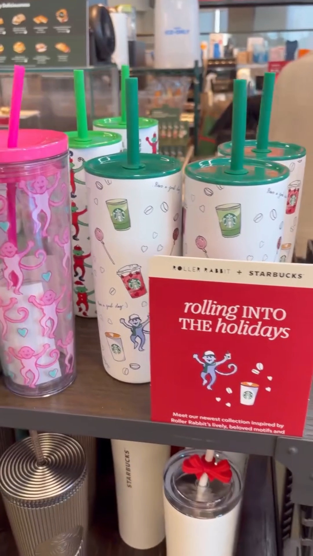 The Roller Rabbit x Starbucks collab dropped this week and it is perfect! 🐒✨

@rollerrabbitofficial 
@starbucks 

#Starbucks #rollerrabbit #collab #tumbler #coffee #starbuckcoffee #rollerrabbitforstarbucks #starbuckscups #preppy #foryoupage #trendy #holidaycollection #starbuckstumbler #starbucks☕️ #starbuckscups #starbuckscollector #starbucksmug #starbuckslover