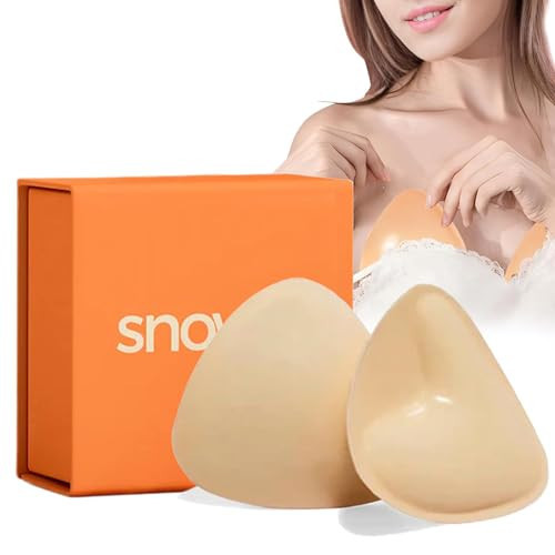 liucocotos SNOWY Sticky Inserts - Instant Boost for Perfect Cleavage, Double-Sided Sticky Bra Inserts for Comfort & Support (Cup B,Beige 1Pcs) | Amazon (US)