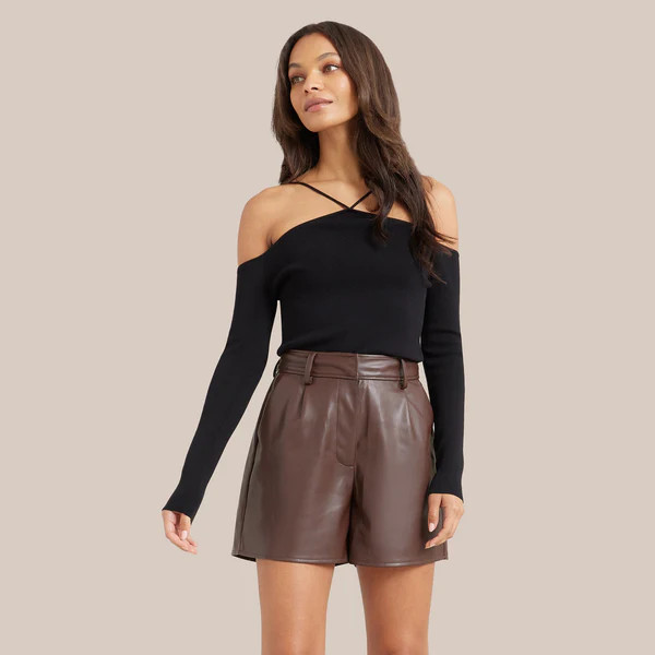 Adri Halter Cold Shoulder Top | Modern Citizen
