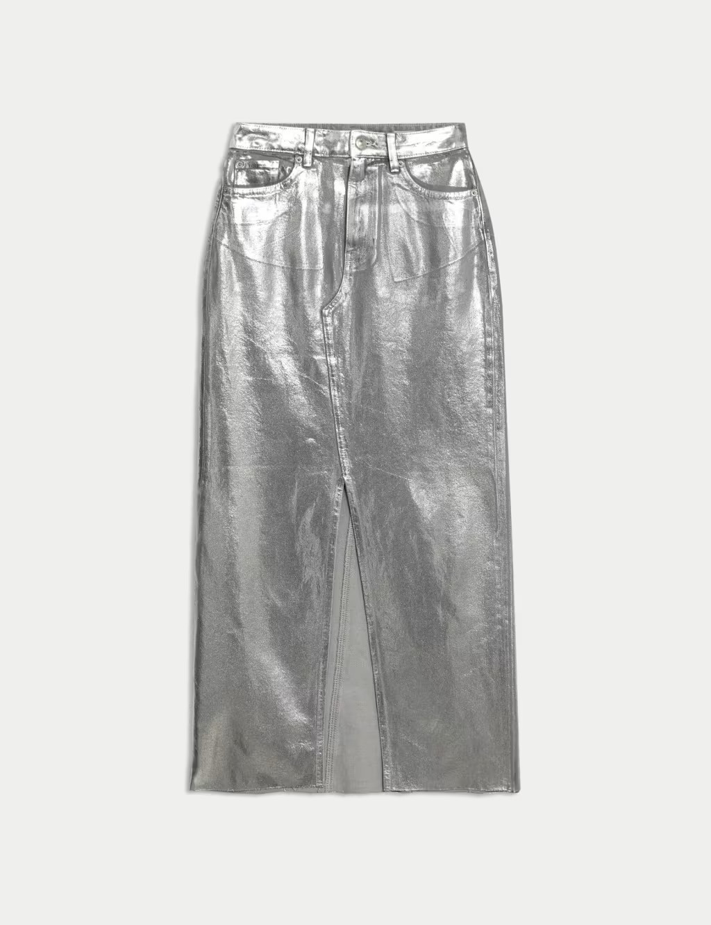 Denim Foil Metallic Maxi Skirt | Marks & Spencer (UK)