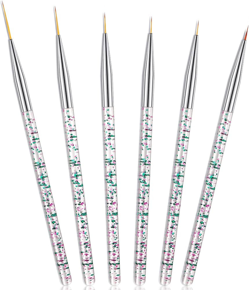 6 Pieces Eyeliner Brush Fine Point Eyeliner Eye Makeup Gel Eyeliner Fiber Bristles Eyeliner Brush... | Amazon (US)