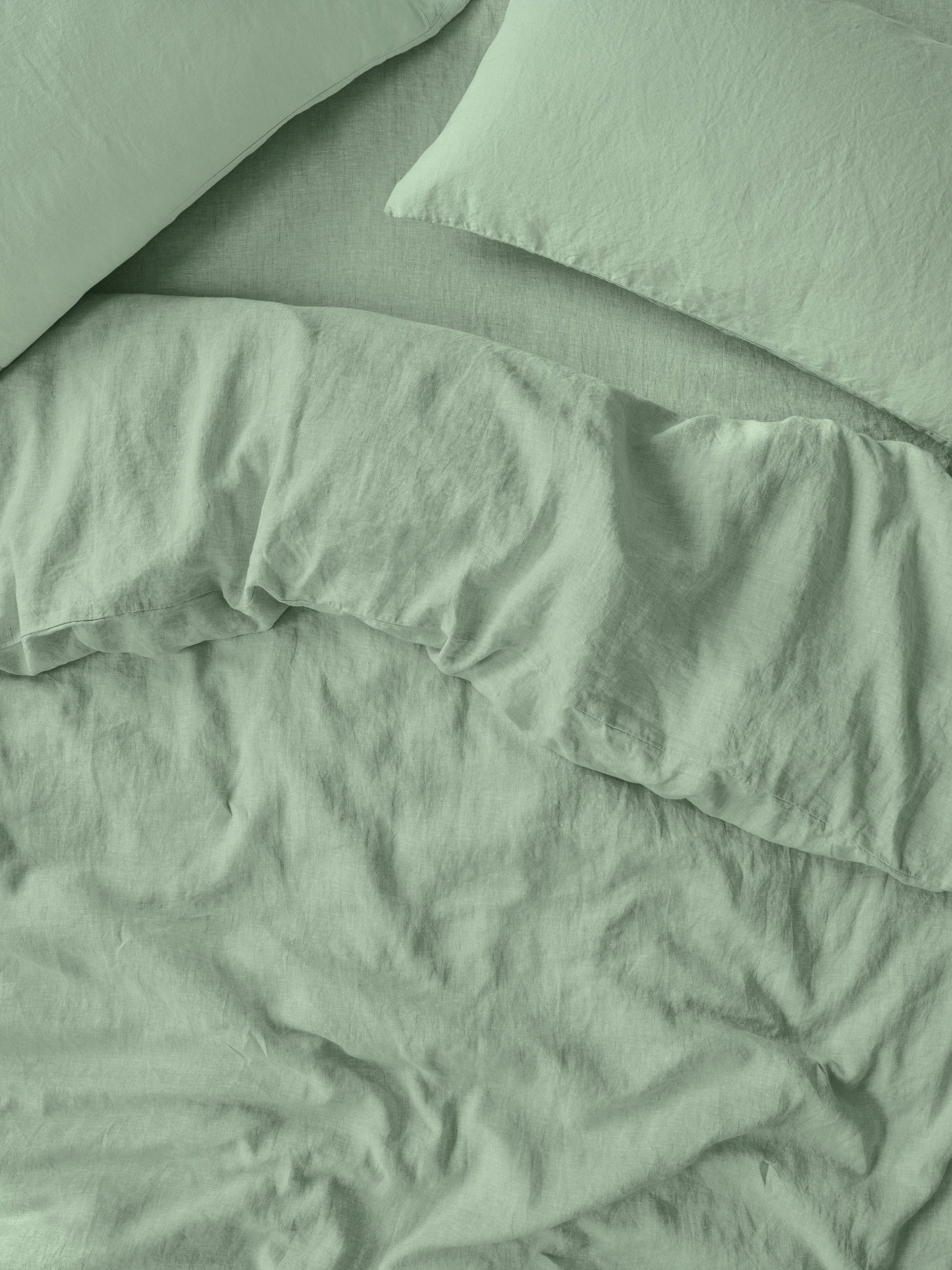 Sage Green Linen Blend Duvet Cover | Piglet