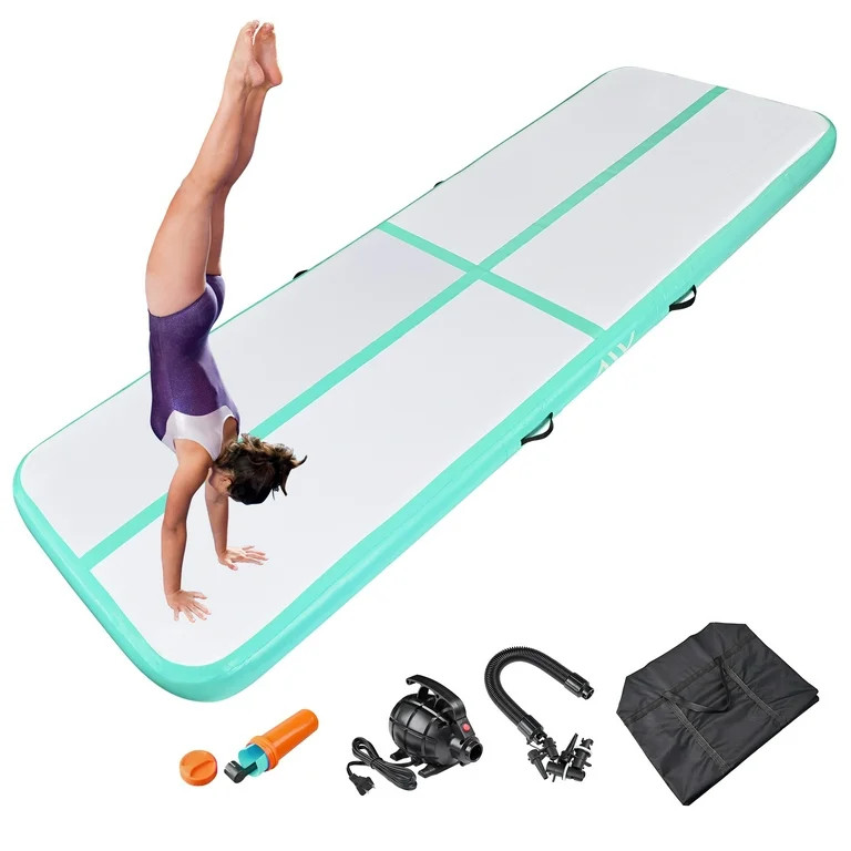 10 Ft Inflatable Tumbling Mat Air Mat Track Gymnastics Cardio Workout Home Gym Club | Walmart (US)