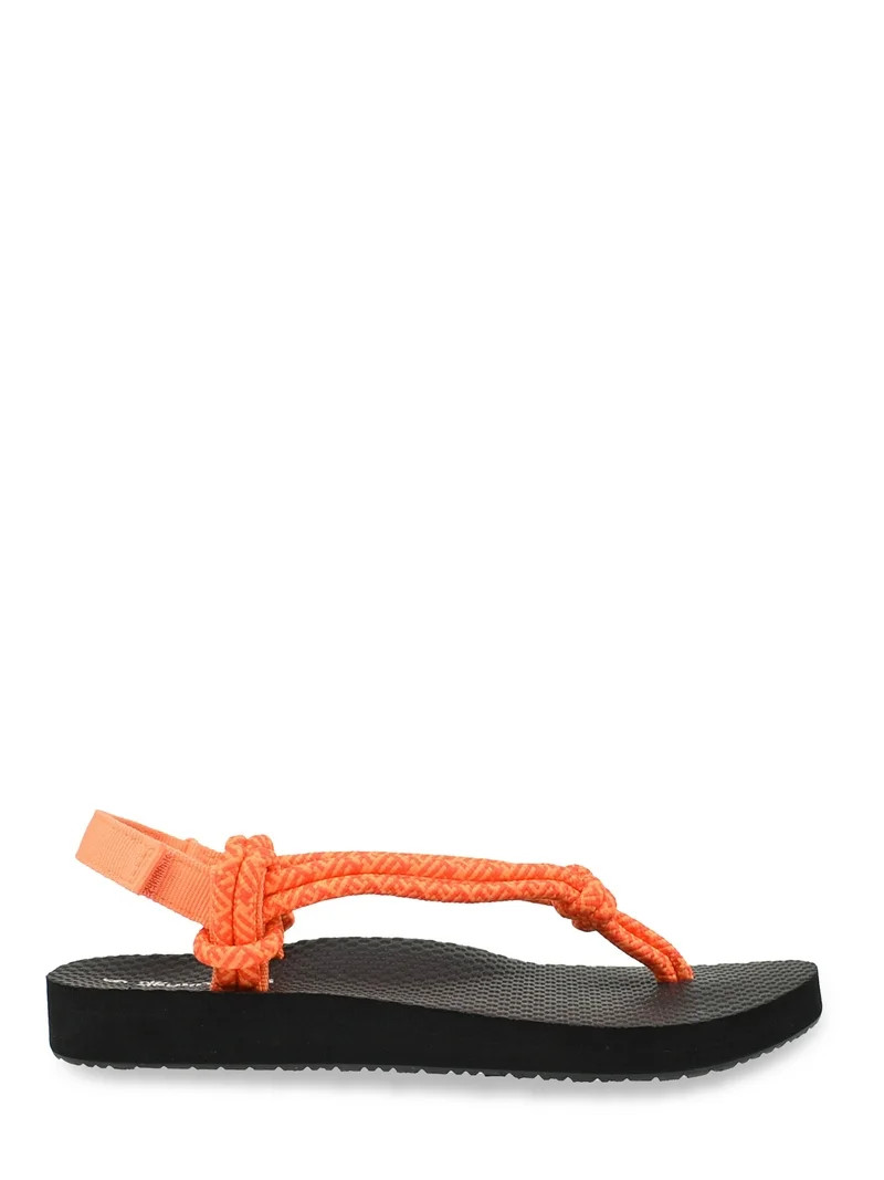 No Boundaries Women's Rope Thong Sandal | Walmart (US)