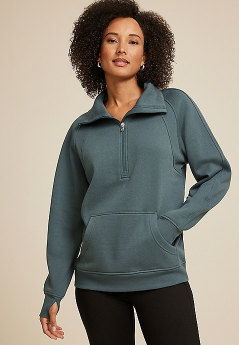 Quarter Zip Fleece Sweatshirt | Maurices