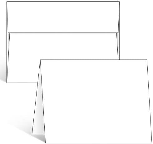 Blank White Cards and Envelopes 100 Pack, Ohuhu 5 x 7 Heavyweight Folded Cardstock and A7 Envelop... | Amazon (US)