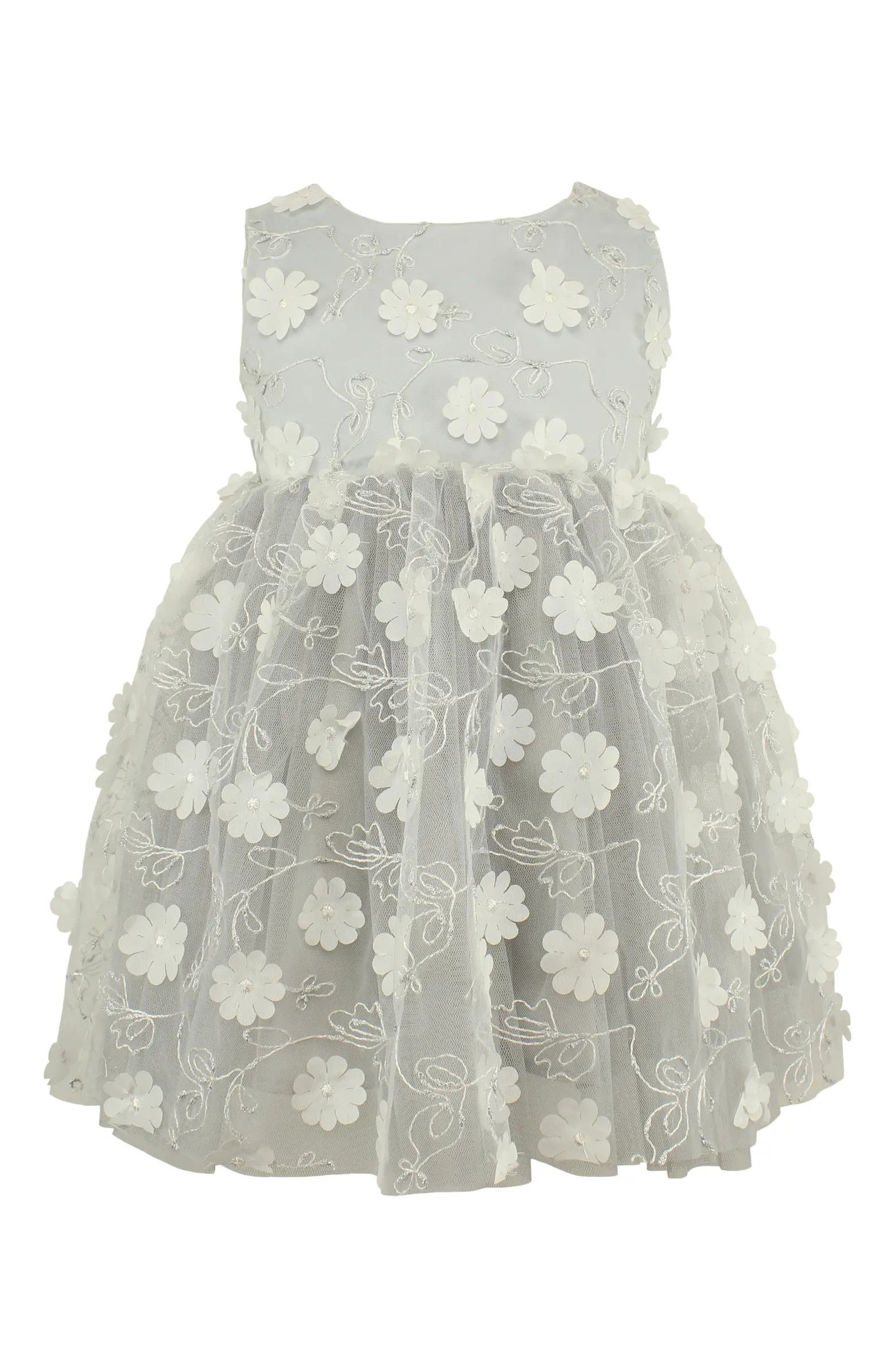 Floral Appliqué Tulle Dress | Nordstrom