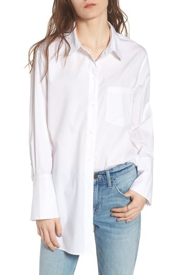 Women's Treasure & Bond Loose Sleeve Poplin Tunic Shirt | Nordstrom