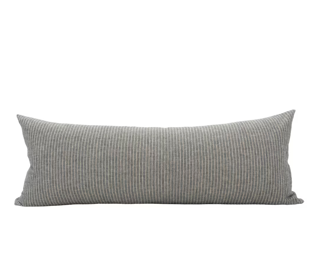 MAX  14x36 Grey Stripe Pillow Cover Gray Stripe Pillow - Etsy | Etsy (US)