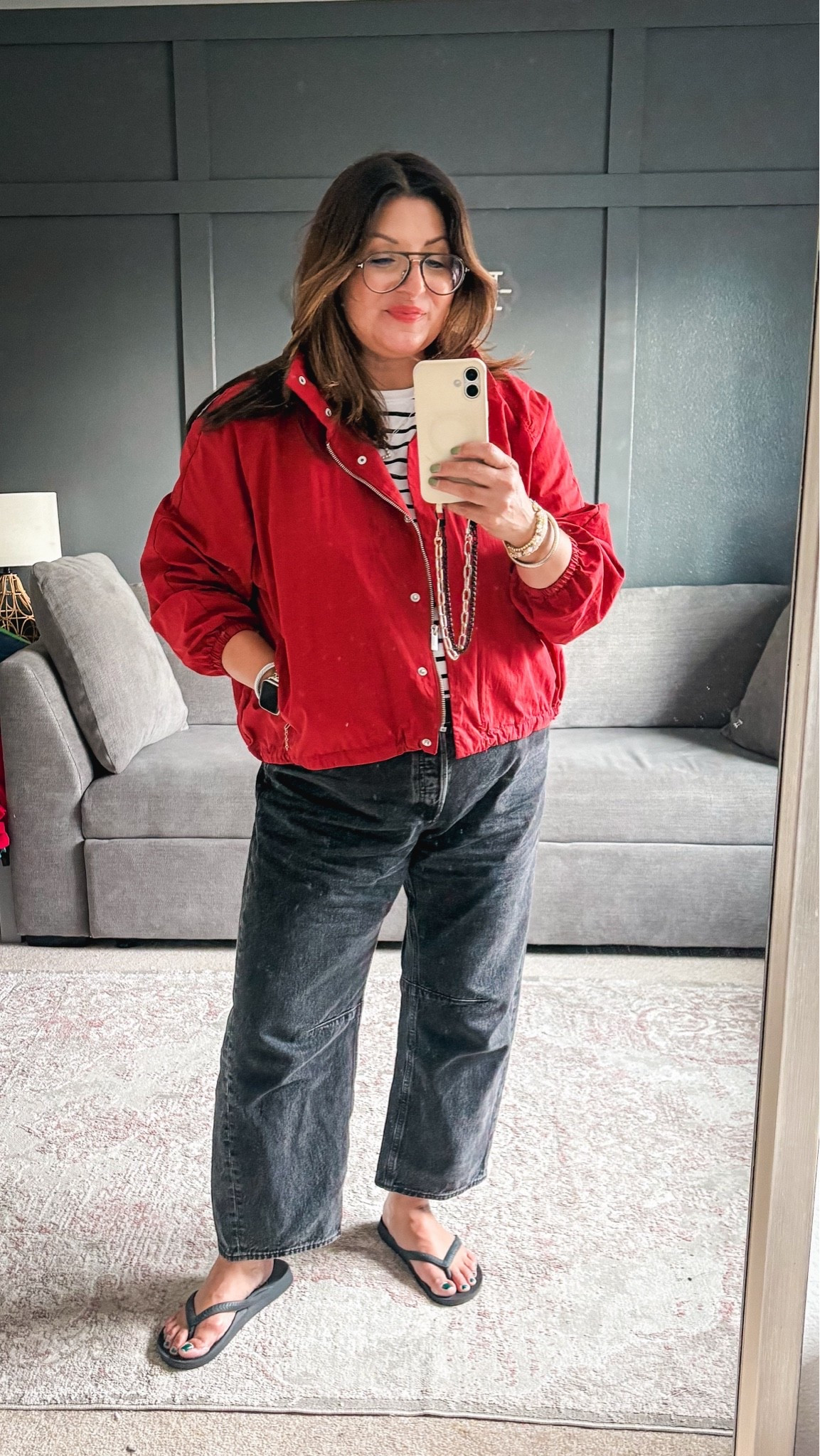 Today’s teacher PD ootd:
Madewell jacket - L
Old Navy striped tee - XL
Madewell barrel jeans - 32
Archie’s flip flops
@Madewell @onequince @Noonday Collection

#LTKMidsize #LTKOver40 #LTKSaleAlert
