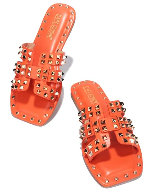Cape Robbin Amisha Sandals Slides for Women, Studded Womens Mules Slip On Shoes | Amazon (US)