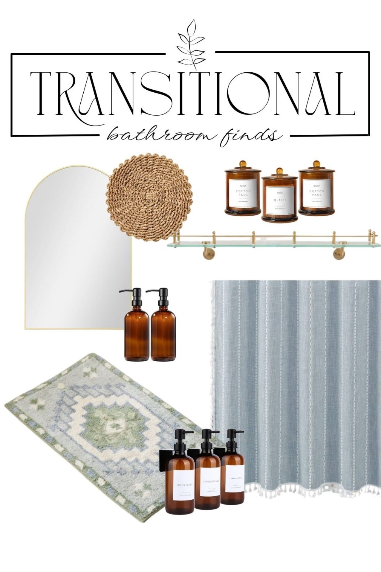 Create a light and airy bathroom with these timeless pieces. 

#bathroominspo #bathroomdecor #transitionalstyle #bathroomstyle #bluebathroom

#LTKStyleTip #LTKHome #LTKSaleAlert