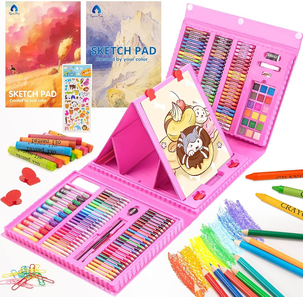Art Supplies, 240-Piece Drawing Art Kit, Gifts for Girls Boys Teens, Art Set Crafts Case with Dou... | Amazon (US)