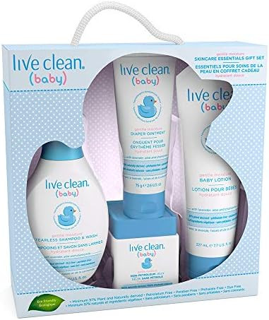Live Clean Baby Gentle Moisture Baby Essentials Gift Set, 4 Count | Amazon (CA)