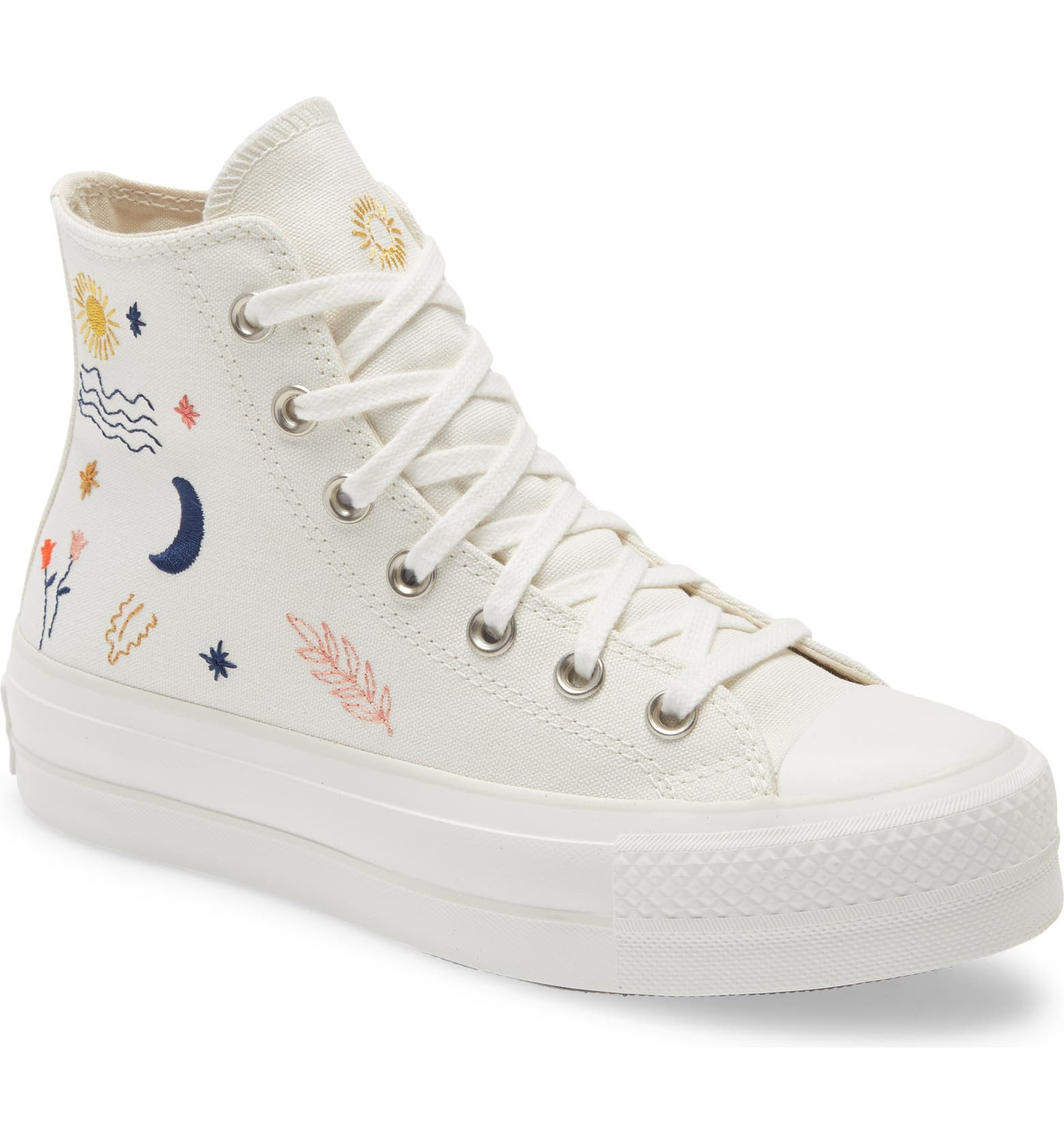 Chuck Taylor® All Star® It's Okay to Wander Embroidered Platform Sneaker | Nordstrom