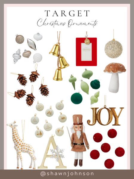 Get ready to deck the halls! Target has an enchanting array of Christmas ornaments to choose from. #TargetOrnaments #FestiveDecor #DeckTheHalls #HolidaySpirit #OrnamentObsession #HolidayDecor #ChristmasOrnaments #ChristmasTree #Decor



#LTKHoliday #LTKSeasonal